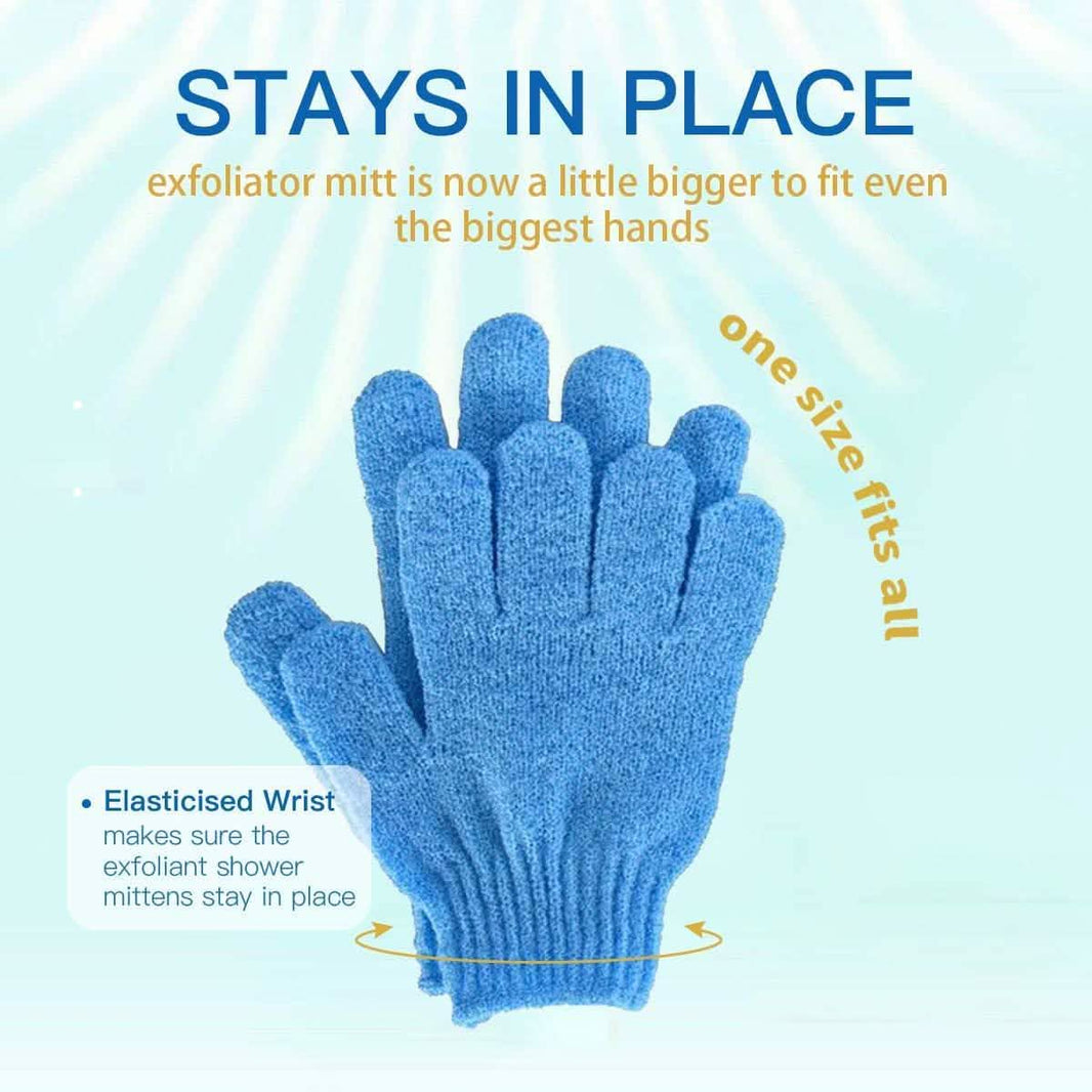 4-Pairs: Exfoliating Gloves - Premium Scrub Wash Mitt for Bath or Shower-4-Pairs: Exfoliating Gloves - Premium Scrub Wash Mitt for Bath or Shower