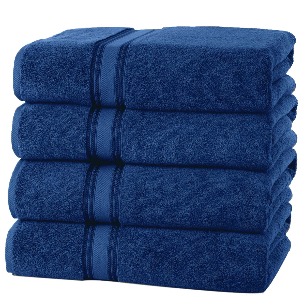 4-Piece Set: 550 GSM Zero Twist Cotton Bath Towels-4-Piece Set: 550 GSM Zero Twist Cotton Bath Towels