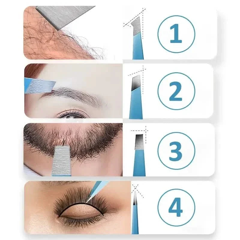 4-Pieces: High-Quality Eyebrow Tweezer-4-Pieces: High-Quality Eyebrow Tweezer