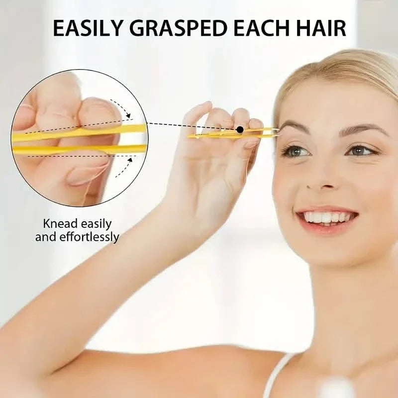 4-Pieces: Tweezers For Eyebrows, Straight, Slant, Angled and Pointy Tip-4-Pieces: Tweezers For Eyebrows, Straight, Slant, Angled and Pointy Tip