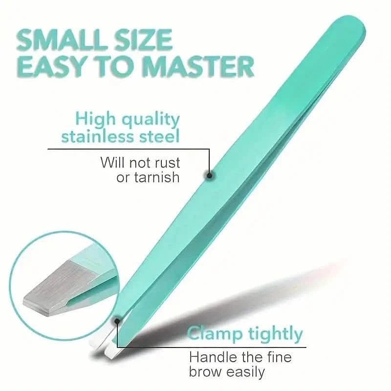 4-Pieces: Tweezers For Eyebrows, Straight, Slant, Angled and Pointy Tip-4-Pieces: Tweezers For Eyebrows, Straight, Slant, Angled and Pointy Tip