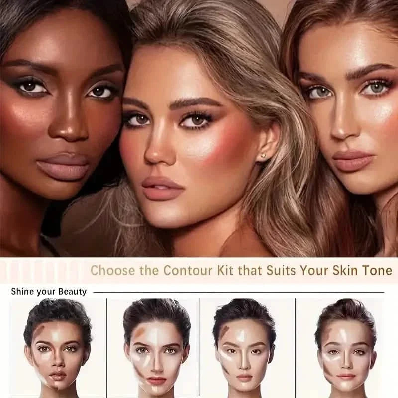 4-Pieces: Ultimate Cream Contour Kit - Seamless Blending Sticks with Highlighter, Blush & Bronzer-4-Pieces: Ultimate Cream Contour Kit - Seamless Blending Sticks with Highlighter, Blush & Bronzer