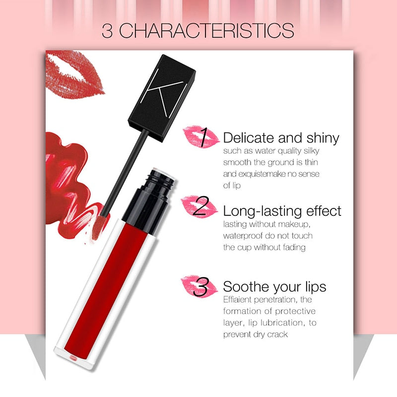 KIMUSE Makeup Matte Smooth Lipstick Liquid Lipstick Matte Waterproof Lips Makeup Cosmetic Long Lasting Matte Lipstick Makeup-415f2b037185ecfddc2ce57018b65b3c