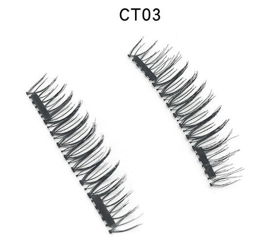 3D double magnet false eyelashes 24P double magnet false Mascara free magnetic false eyelash double magnet eyelashes-a489fa0180465b085ab3d261a55d1d3