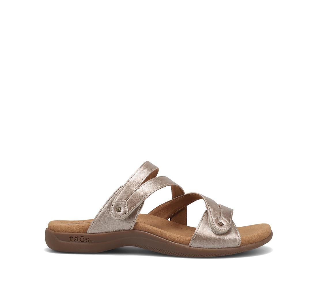 Taos Double U Premium Leather Women’s Sandal - Stylish Adjustable Strap Design with Arch Support, Cooling Gel Padding for All-Day Enjoyment and Walking Comfort-Taos Double U Premium Leather Women’s Sandal - Stylish Adjustable Strap Design with Arch Support, Cooling Gel Padding for All-Day Enjoyment and Walking Comfort