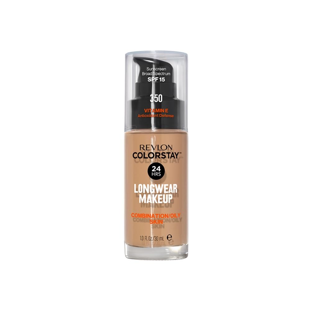 Revlon Liquid Foundation, ColorStay Face Makeup for Combination & Oily Skin, SPF 15, Medium-Full Coverage with Matte Finish, 180 Sand Beige, 1 Fl Oz-Revlon Liquid Foundation, ColorStay Face Makeup for Combination & Oily Skin, SPF 15, Medium-Full Coverage with Matte Finish, 180 Sand Beige, 1 Fl Oz