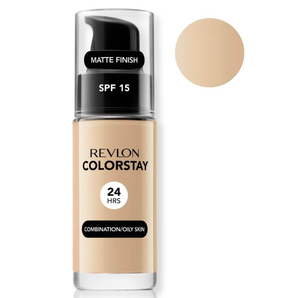 Revlon Liquid Foundation, ColorStay Face Makeup for Combination & Oily Skin, SPF 15, Medium-Full Coverage with Matte Finish, 180 Sand Beige, 1 Fl Oz-Revlon Liquid Foundation, ColorStay Face Makeup for Combination & Oily Skin, SPF 15, Medium-Full Coverage with Matte Finish, 180 Sand Beige, 1 Fl Oz
