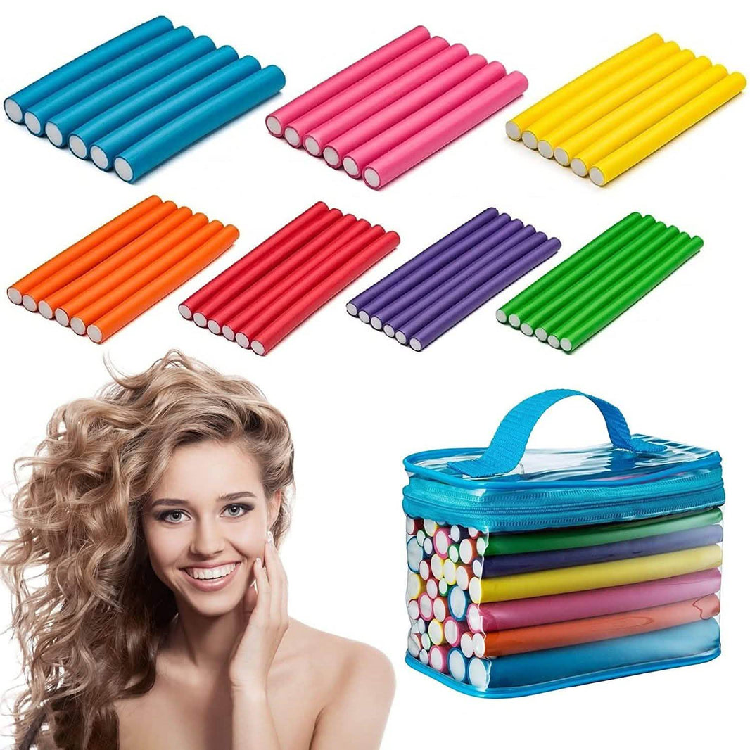 42-Pack: Tifara 7" Flexible Hair Rollers-42-Pack: Tifara 7" Flexible Hair Rollers