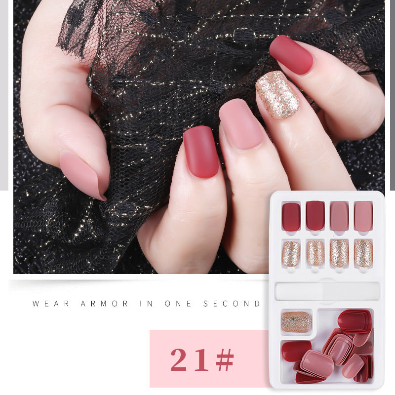 30pcs Detachable False Nail Artificial Tips Set Full Cover for Short Decoration-73cb6cde7cc3691f13d515b5bffa7086