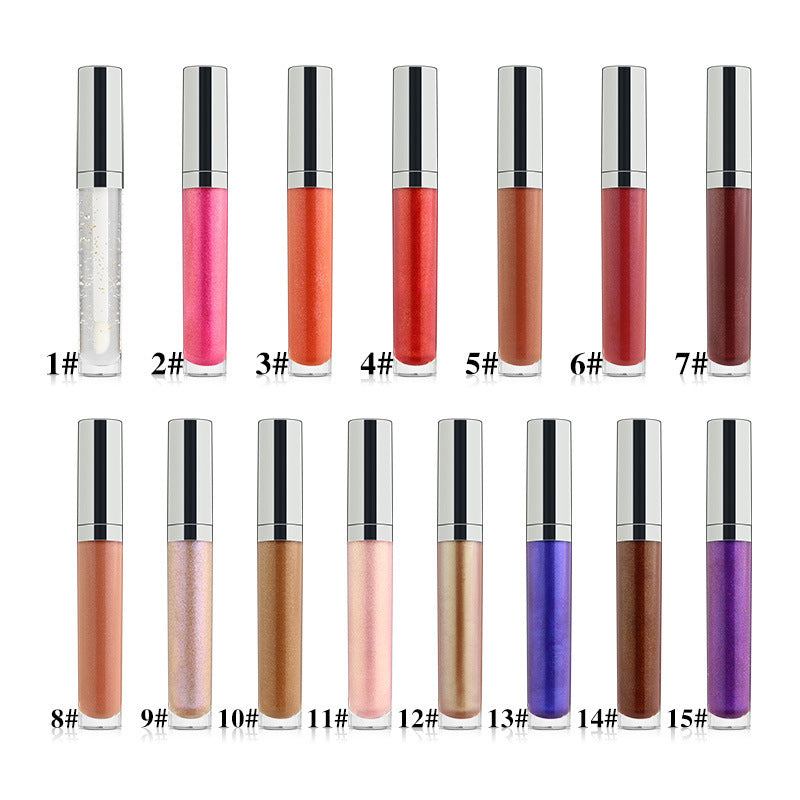 Pearl Lip Gloss Clear Lip Oil Logo-free Round Tube Lip Gloss-14b7349adc8d92afe32378c4fe491966
