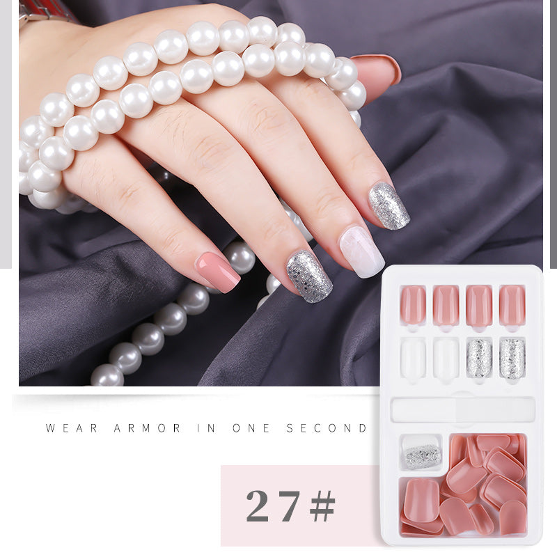 30pcs Detachable False Nail Artificial Tips Set Full Cover for Short Decoration-6afaa6487f499e6583885141070338