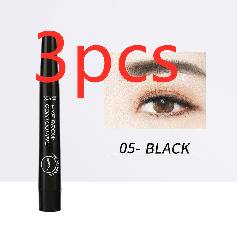 Four-headed Eyebrow Pencil Long-lasting No Blooming-6d9984eb2e7e564e03c4f95b38aa74a4