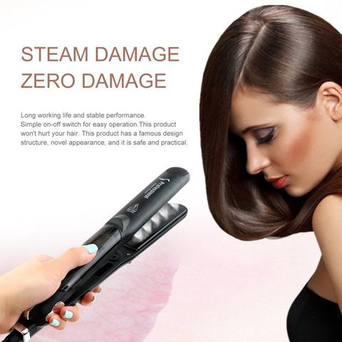Steam Function Flat Iron Tourmaline Ceramic Vapor Professional Hair Straightener with Argan Oil Infusion Straightening Irons-929f9bee380e1cbb538b4522d5942752