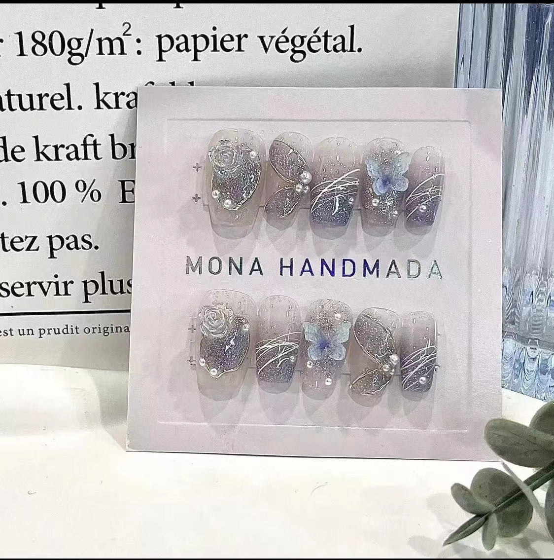 Purely Hand-wearing Bridal Fake Nails-dc2986bdcce85a93a31acf6a5ffc3398