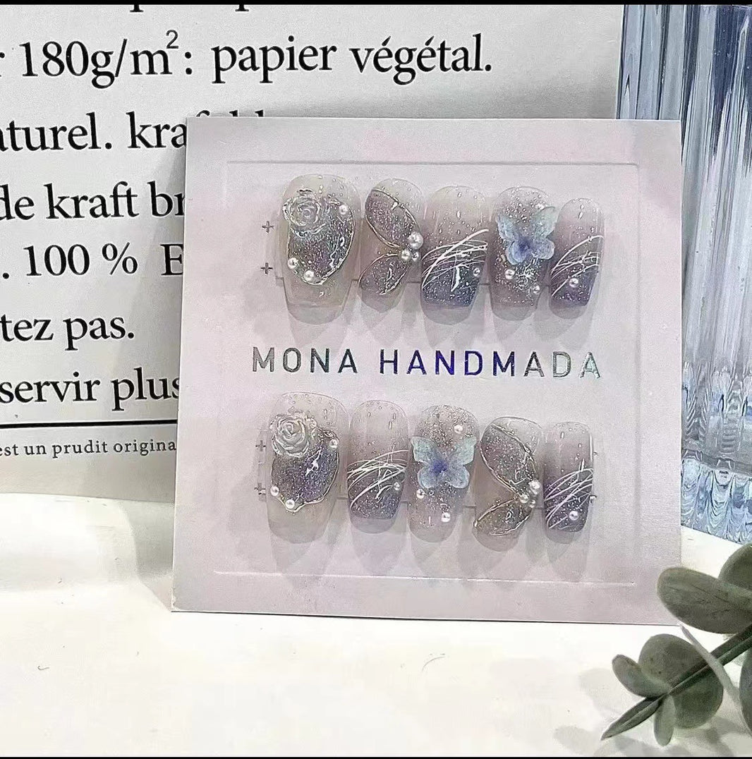 Purely Hand-wearing Bridal Fake Nails-dc2986bdcce85a93a31acf6a5ffc3398