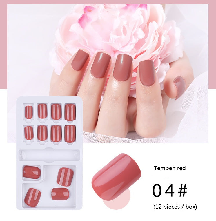 Wear nails pure color nail art fake nail patches-e3bbfa38dd772768bdf1ddaa1e218dec