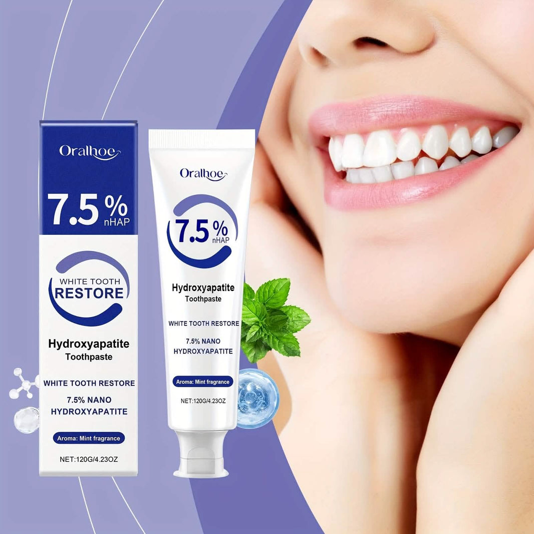 Hydroxyapatite Toothpaste – 7.5% NHAP, Whitening Mint, Gentle Teeth & Mouth Care-Hydroxyapatite Toothpaste – 7.5% NHAP, Whitening Mint, Gentle Teeth & Mouth Care