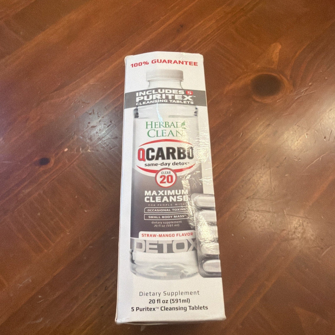 Herbal Clean QCarbo Clear 20 Detox - straw-mango - 20oz Sealed-Herbal Clean QCarbo Clear 20 Detox - straw-mango - 20oz Sealed