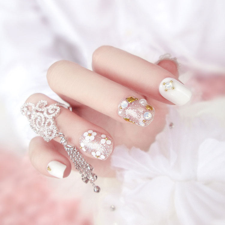 Finished Nail Art Magazine Style Beautiful Bride Fake Nails-9d87afd1ec18679a4ca2a8804527deb0