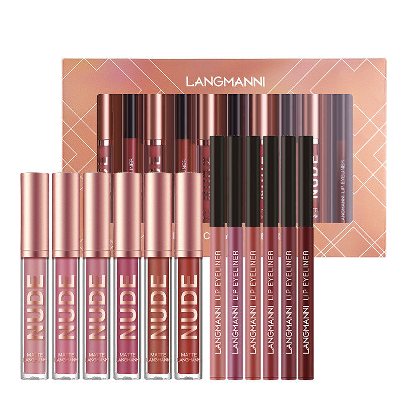 Lip Liner And Lipstick Makeup 12 Pcs Set 6 Matte Lipstick 6 Lip Liner Pens Waterproof Long Lasting Matte Lipstick Beauty Cosmetics Makeup Gift For Girls Lipstick Set-e7c6b7c3147630854b7c74767cec3144