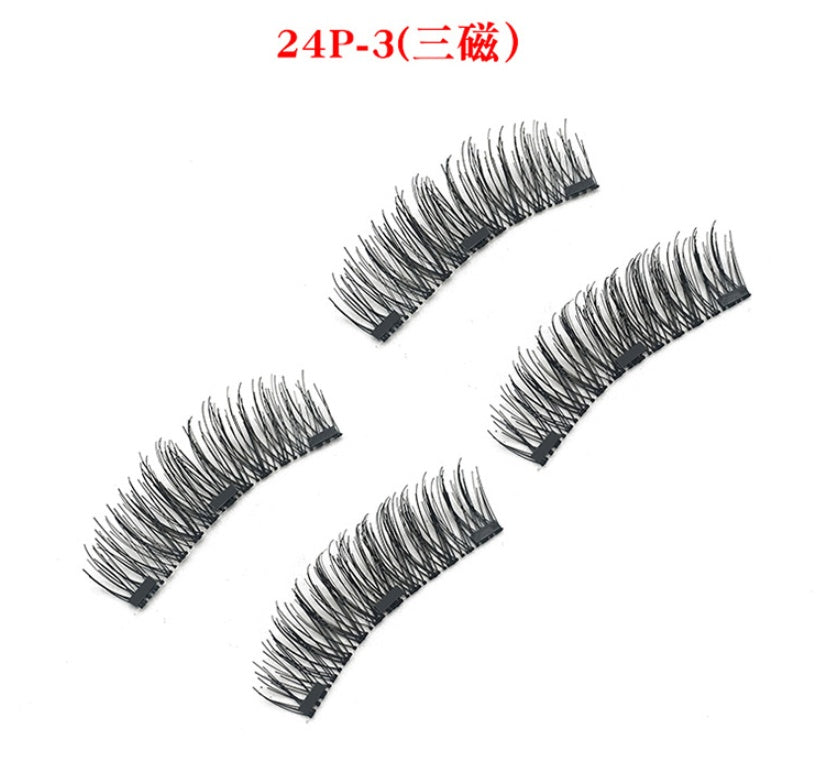 3D double magnet false eyelashes 24P double magnet false Mascara free magnetic false eyelash double magnet eyelashes-eb70b34b08a02592cd5402c8c9556fb2