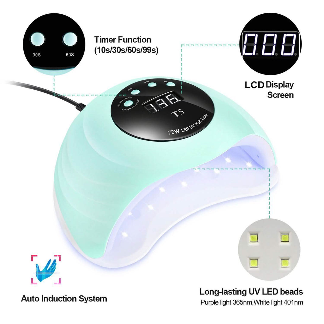 48W UV LED Gel Nail Lamp with 4 Timer-48W UV LED Gel Nail Lamp with 4 Timer