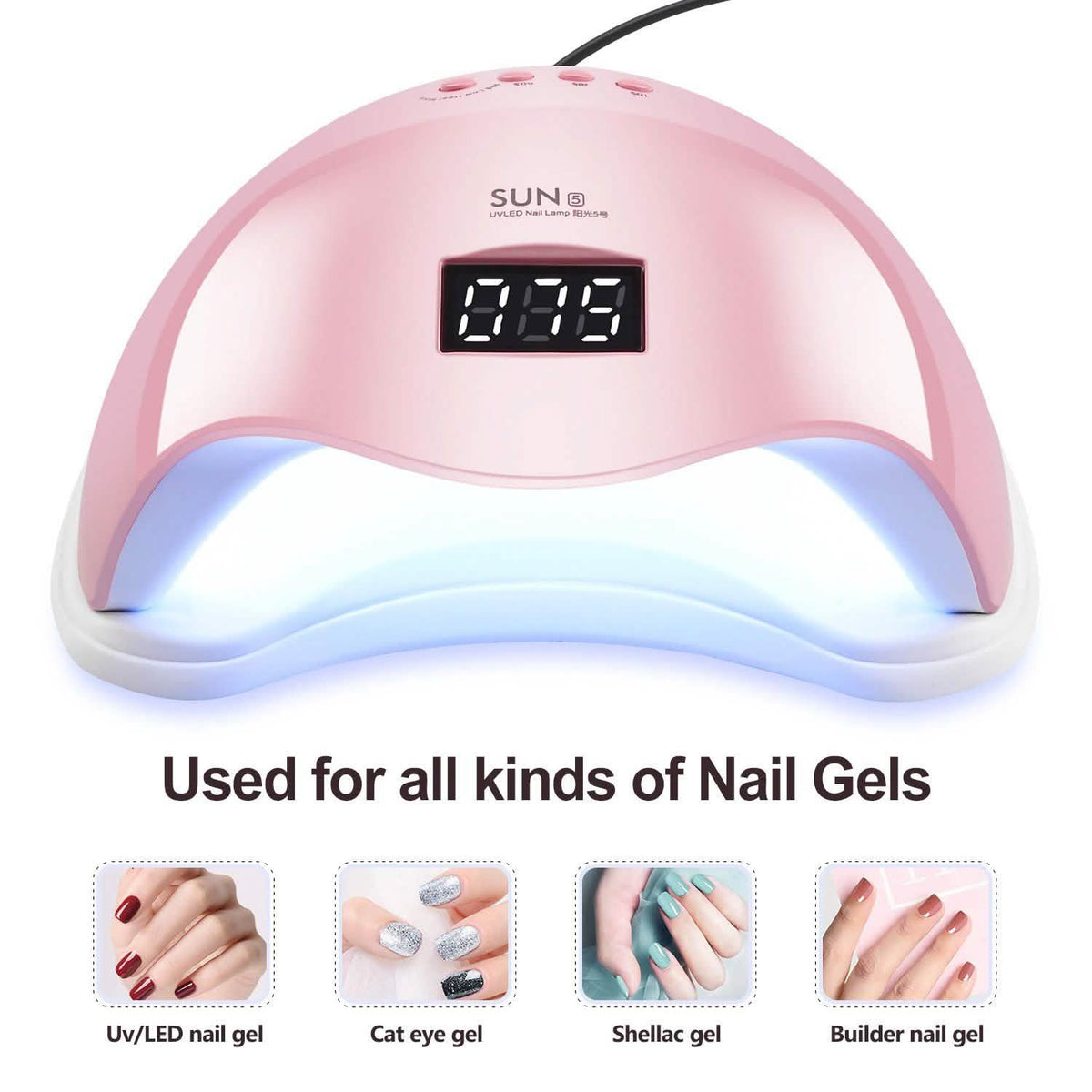 48W UV LED Gel Nail Lamp with 4 Timer-48W UV LED Gel Nail Lamp with 4 Timer