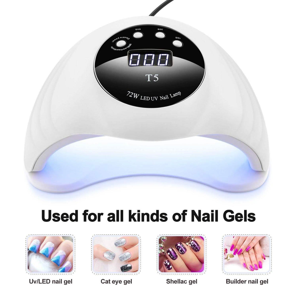 48W UV LED Gel Nail Lamp with 4 Timer-48W UV LED Gel Nail Lamp with 4 Timer