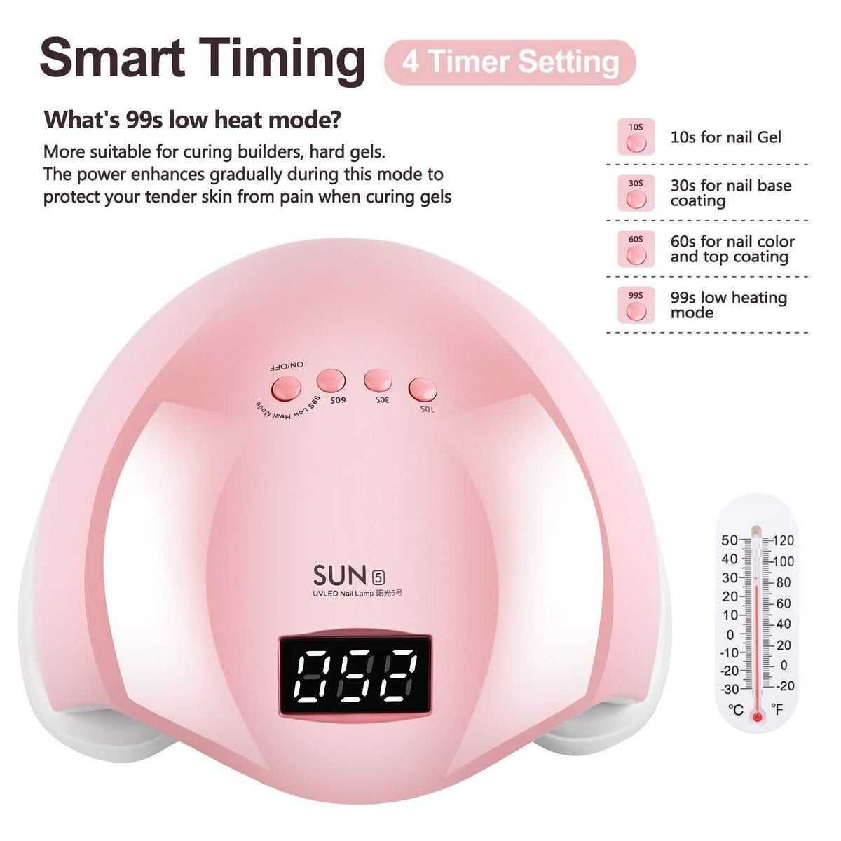 48W UV LED Gel Nail Lamp with 4 Timer-48W UV LED Gel Nail Lamp with 4 Timer