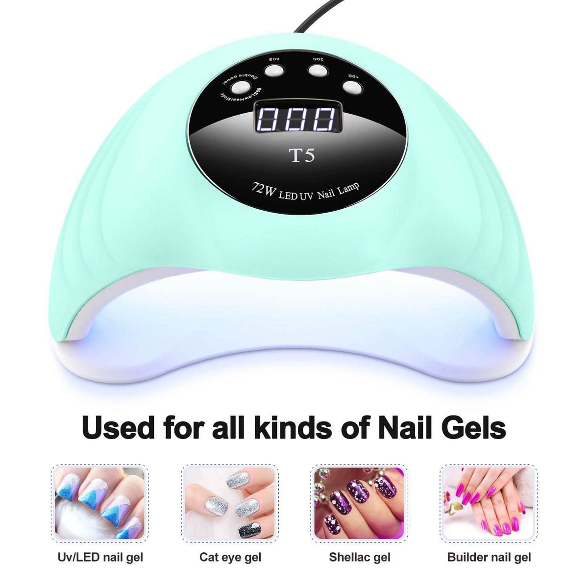 48W UV LED Gel Nail Lamp with 4 Timer-48W UV LED Gel Nail Lamp with 4 Timer