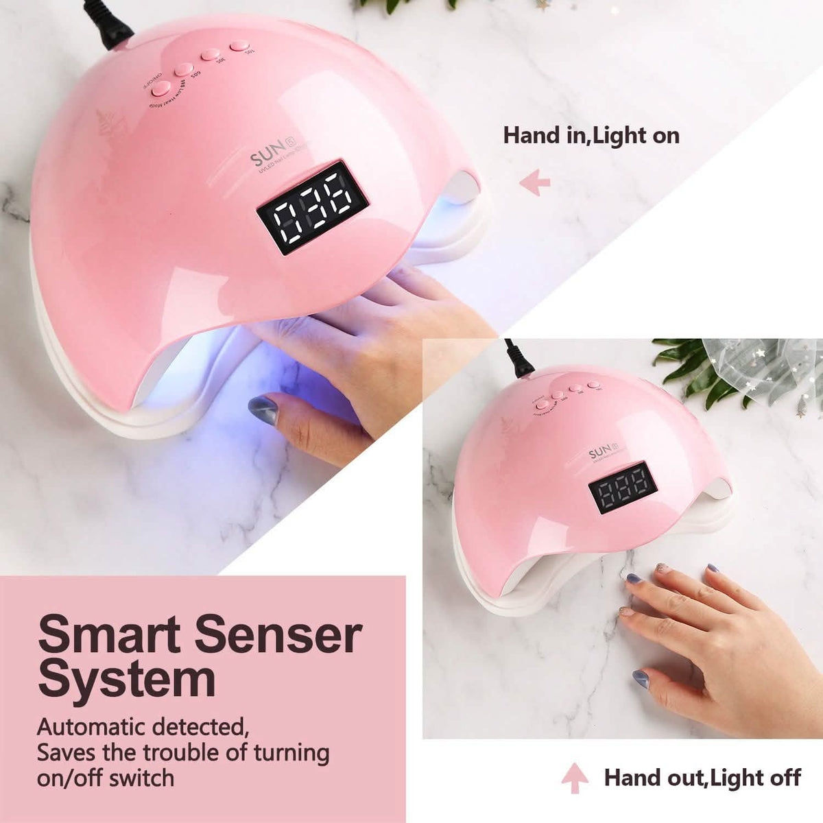 48W UV LED Gel Nail Lamp with 4 Timer-48W UV LED Gel Nail Lamp with 4 Timer
