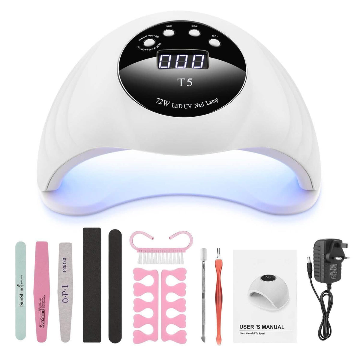 48W UV LED Gel Nail Lamp with 4 Timer-48W UV LED Gel Nail Lamp with 4 Timer