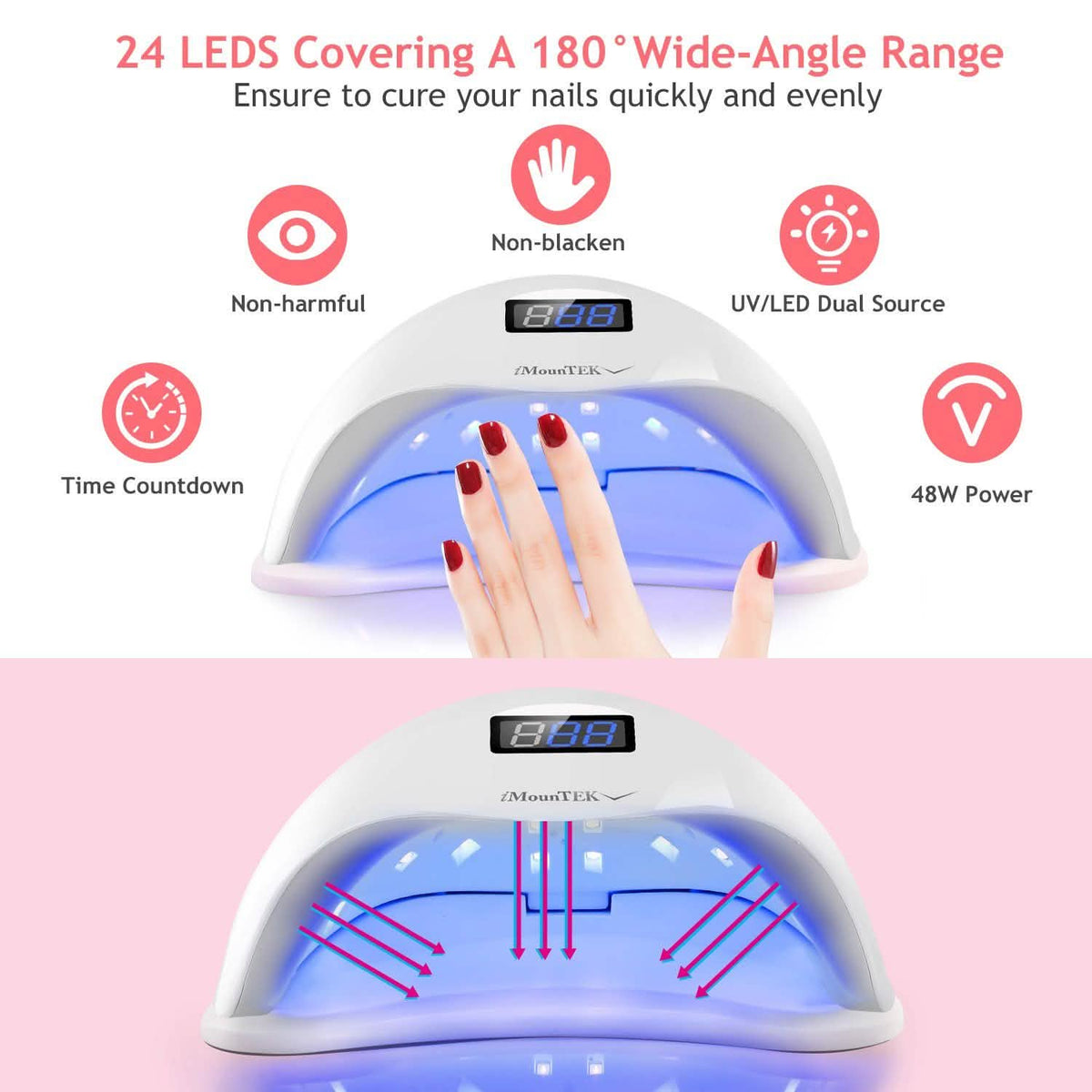 48W UV LED Nail Lamp Gel Polish Nail Dryer-48W UV LED Nail Lamp Gel Polish Nail Dryer