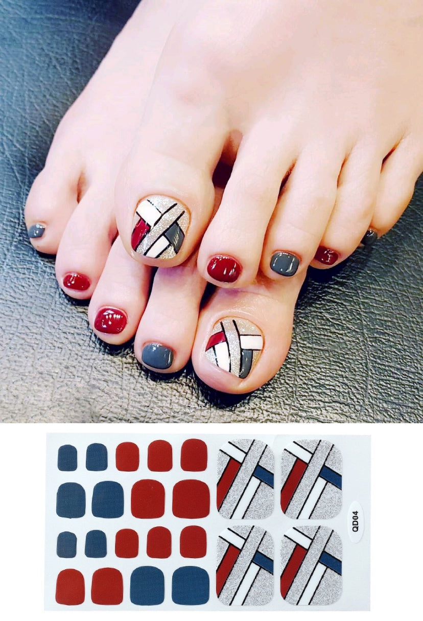 Nail Foot Sticker Cute Waterproof Foot Nail Sticker-9519dd04d0bfa73d007b142bced2f80a
