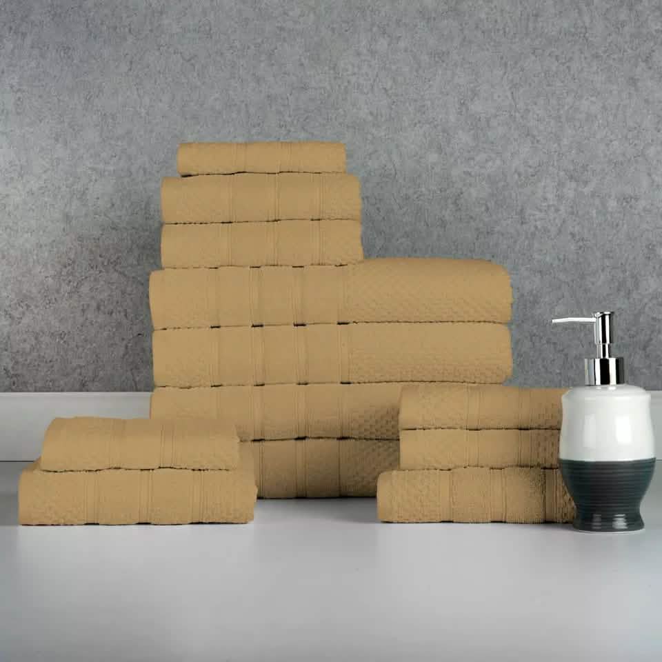 12-Piece: Bibb Home Egyptian Cotton Towel Set-12-Piece: Bibb Home Egyptian Cotton Towel Set