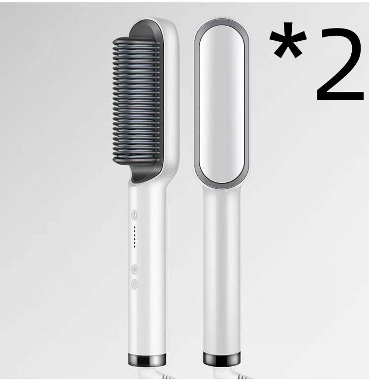 New 2 In 1 Hair Straightener Hot Comb Negative Ion Curling Tong Dual-purpose Electric Hair Brush-8cf2f6713451c2af78215a342fa681e9