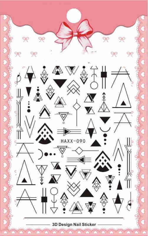 Black Butterfly Nails Stickers Decals White Flower Adhesive Manicure-3a483b232a61da64d00813ef52ec1eb0