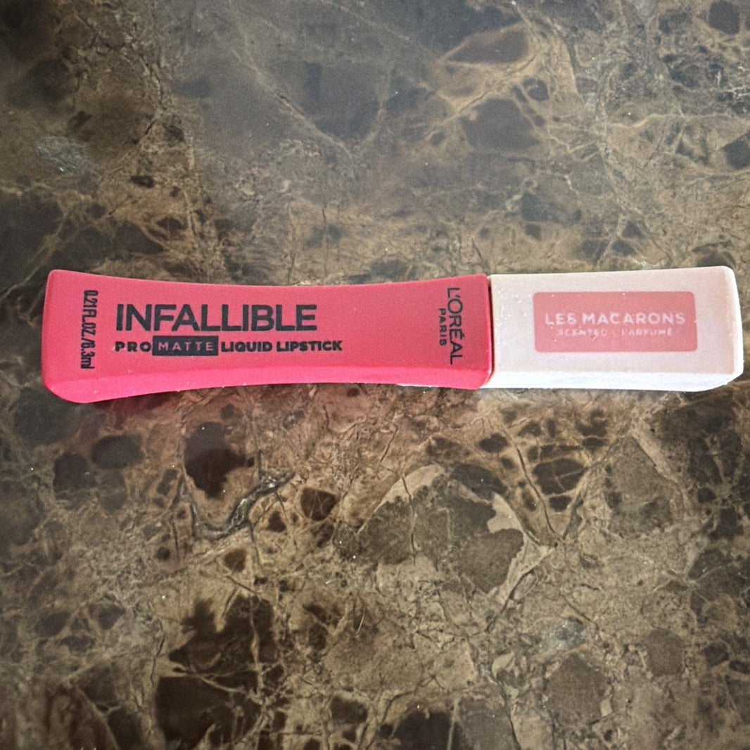 L'Oreal Paris Infallible Pro-Matte Les Macarons Scented Liquid Lipstick, 828 Framboise Frenzy-L'Oreal Paris Infallible Pro-Matte Les Macarons Scented Liquid Lipstick, 828 Framboise Frenzy