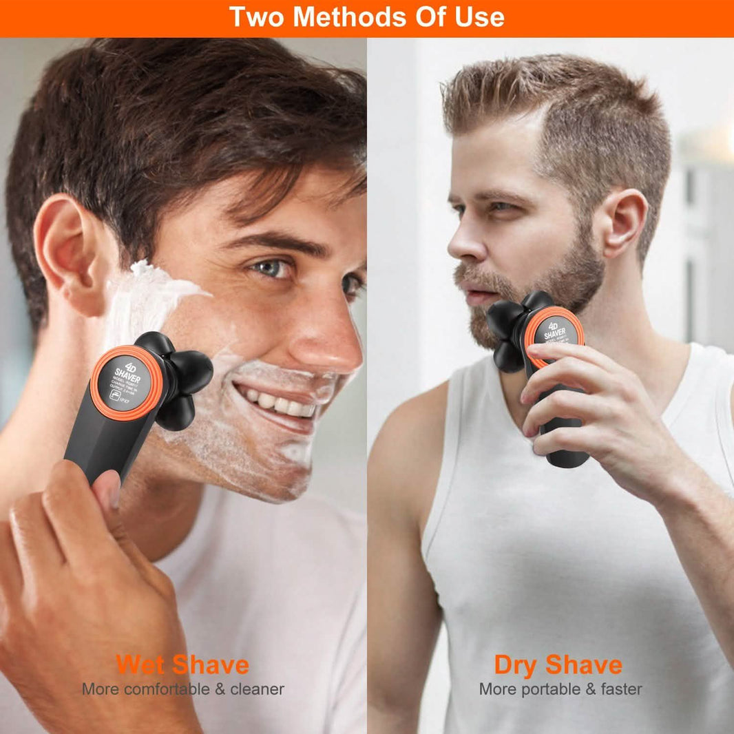 4D Electric Shavers Razor IPX7 Rechargeable Beard Trimmer-4D Electric Shavers Razor IPX7 Rechargeable Beard Trimmer