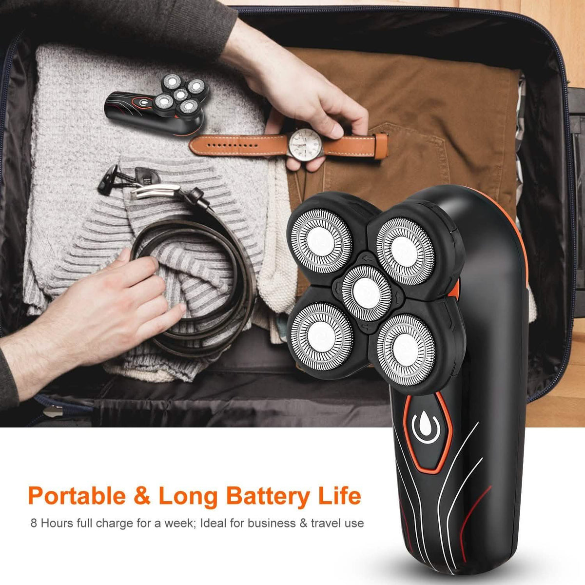 4D Electric Shavers Razor IPX7 Rechargeable Beard Trimmer-4D Electric Shavers Razor IPX7 Rechargeable Beard Trimmer