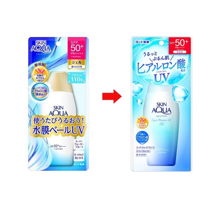 Rohto Skin Aqua UV Super Moisture Gel SPF 50+ PA++++ 110g New Version-Rohto Skin Aqua UV Super Moisture Gel SPF 50+ PA++++ 110g New Version