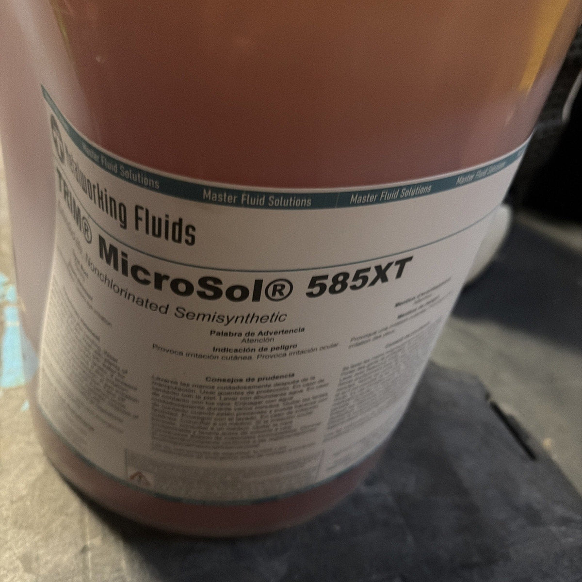 TRIM MicroSol 585XT Cutting Fluid 5 Gallon Semi Synthetic CNC Coolant. Sealed-TRIM MicroSol 585XT Cutting Fluid 5 Gallon Semi Synthetic CNC Coolant. Sealed