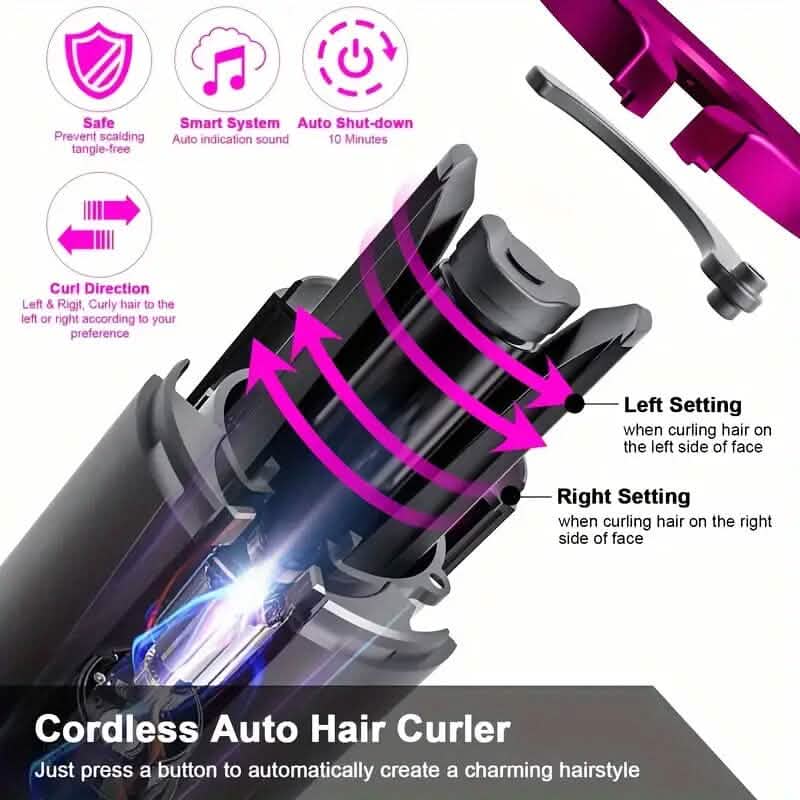 5 Heat Settings Auto-Curler for Luscious Locks-5 Heat Settings Auto-Curler for Luscious Locks