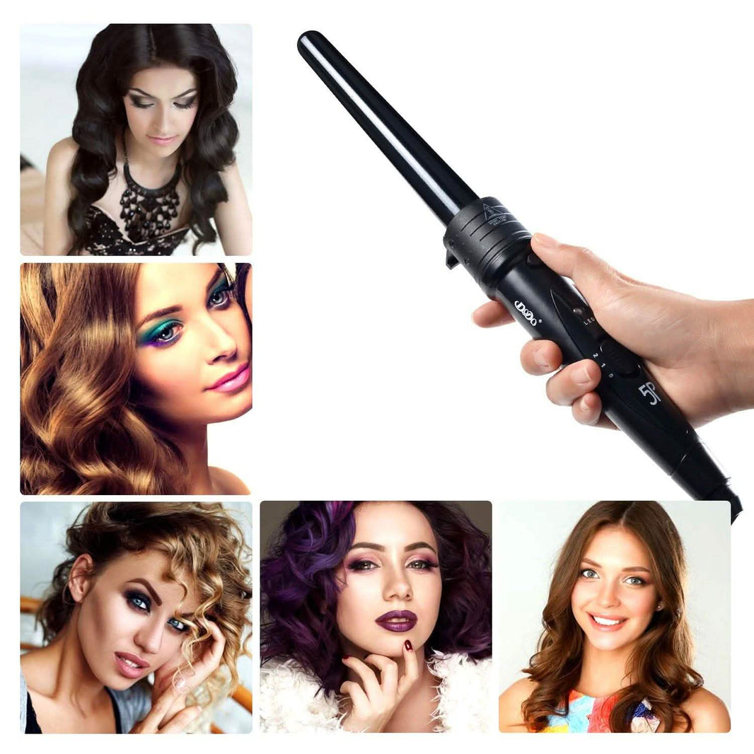 5-in-1 Curling Iron Wand Set Hair Curler Set With 5 Interchangeable Barrels Roller-5-in-1 Curling Iron Wand Set Hair Curler Set With 5 Interchangeable Barrels Roller