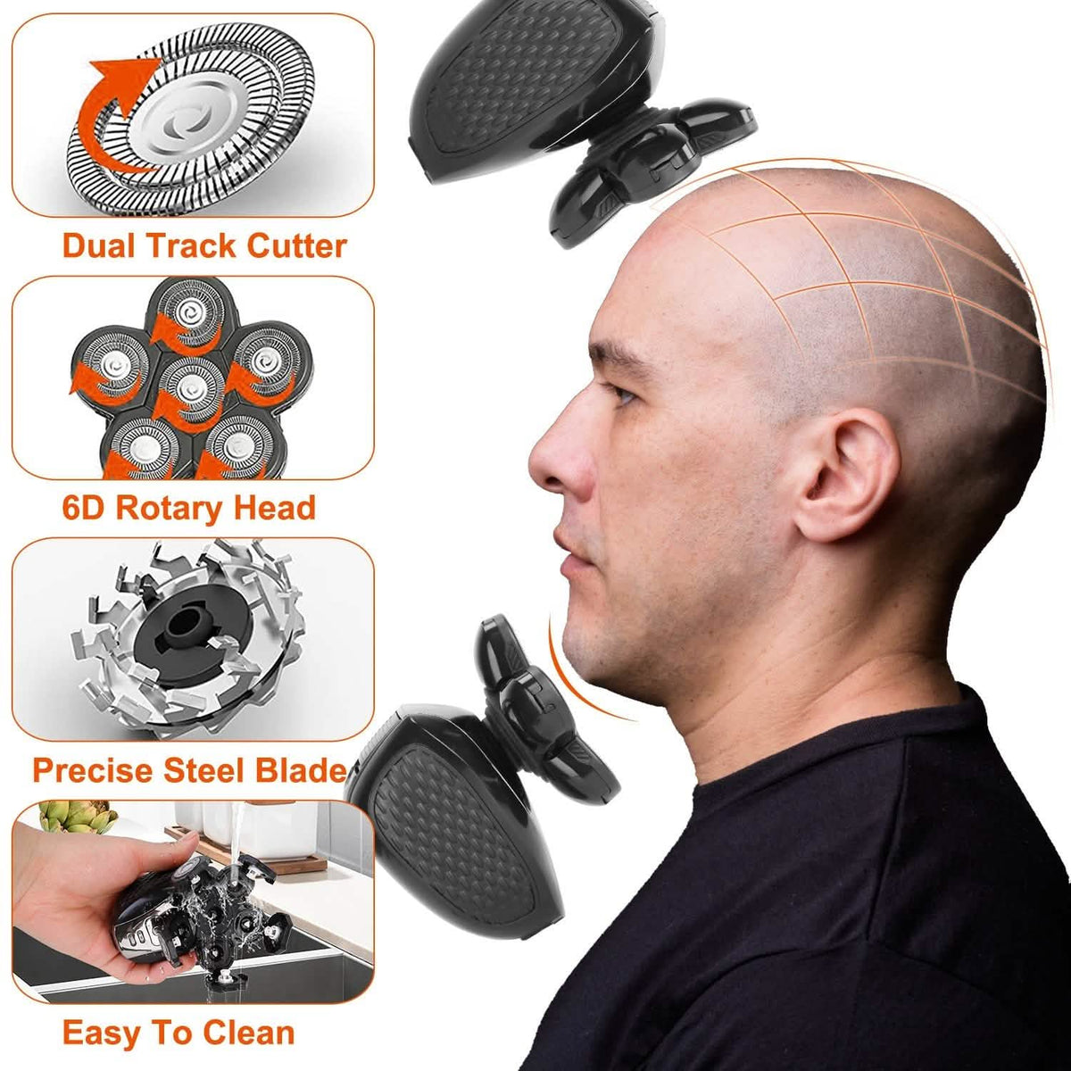 5-in-1 Electric Razor For Bald Men-5-in-1 Electric Razor For Bald Men