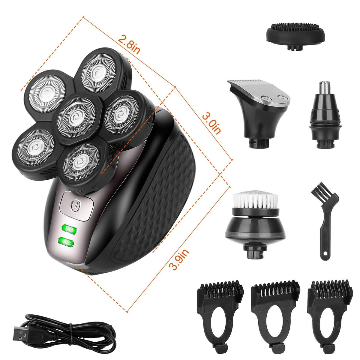 5-in-1 Electric Razor For Bald Men-5-in-1 Electric Razor For Bald Men