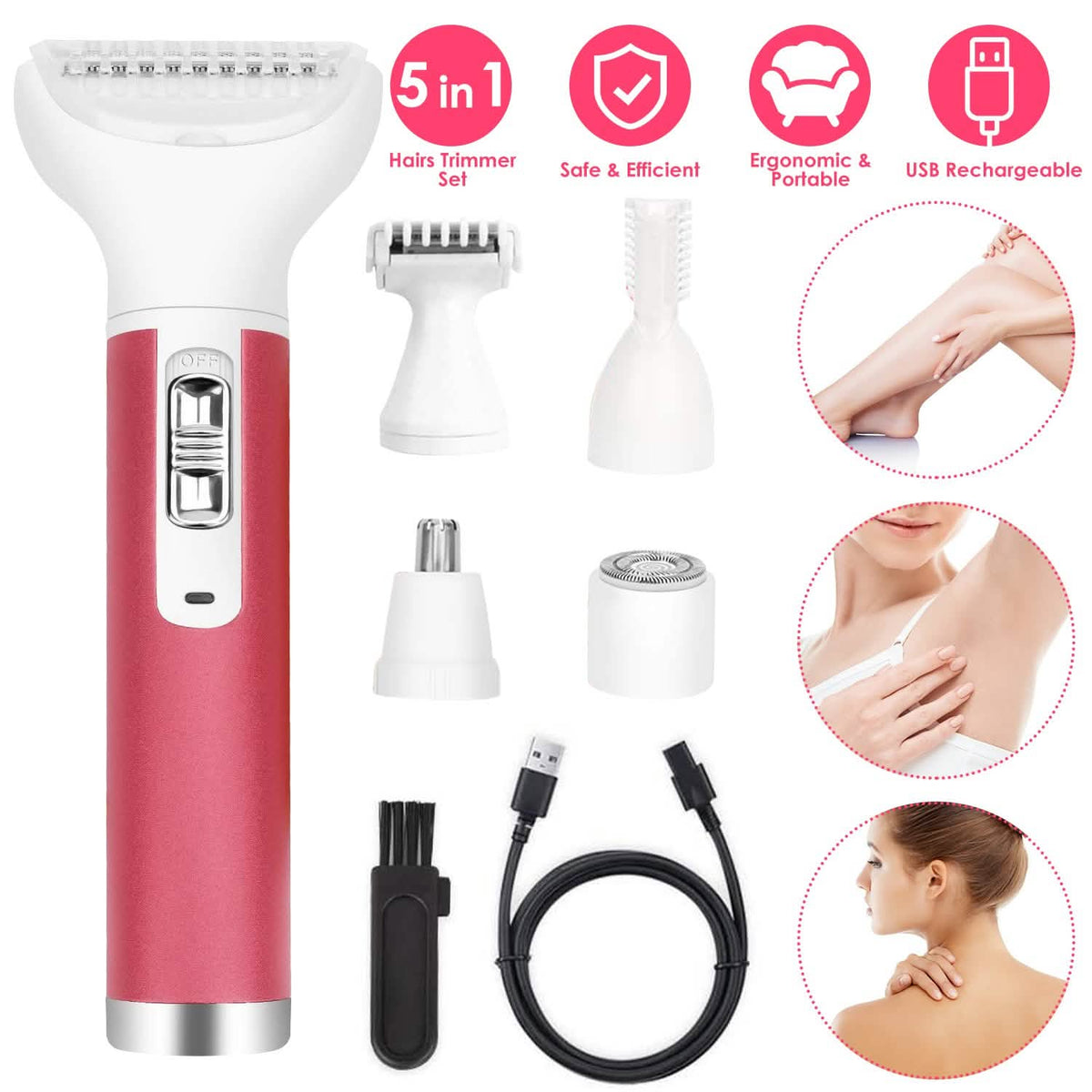 5-in-1 Lady Electric Razor-5-in-1 Lady Electric Razor