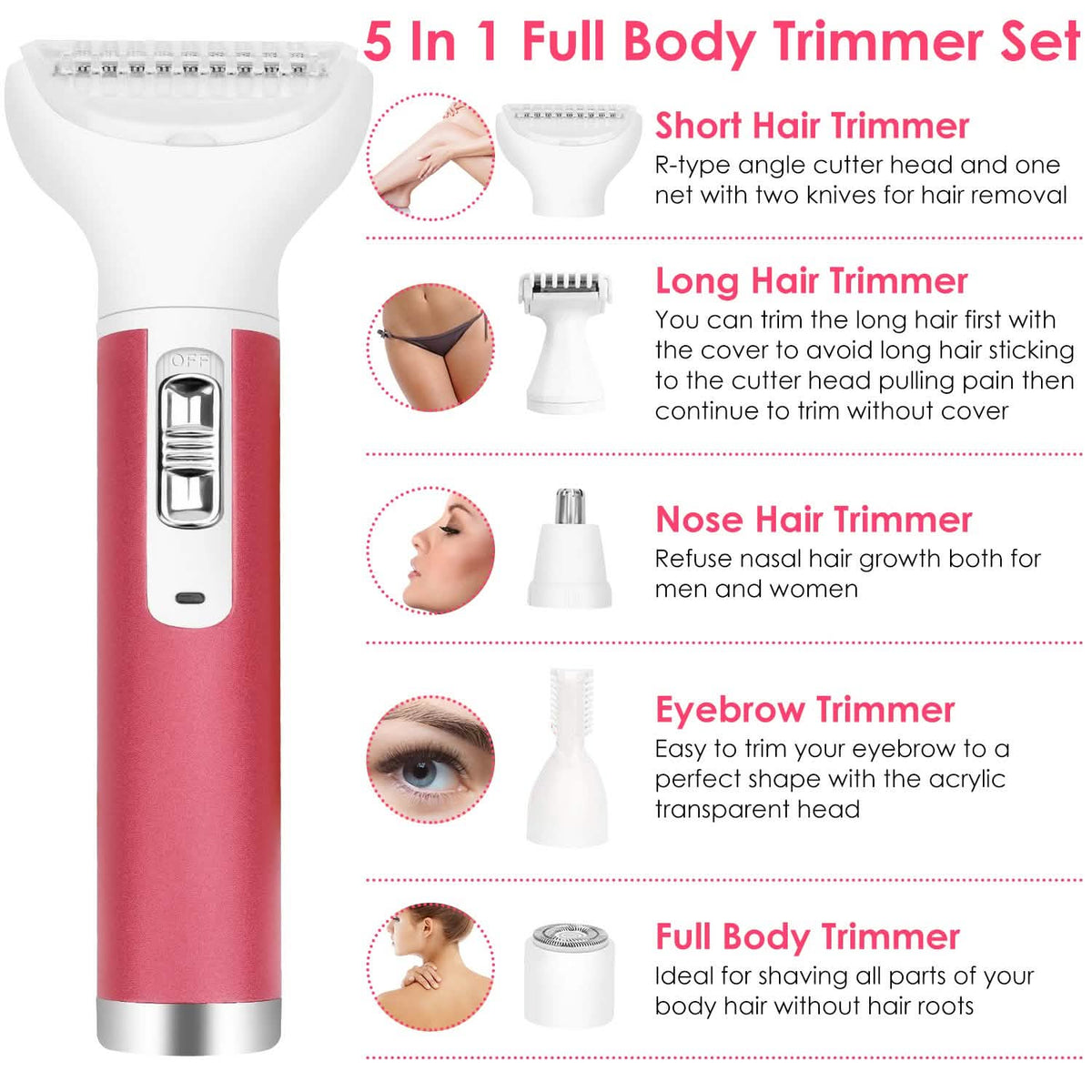 5-in-1 Lady Electric Razor-5-in-1 Lady Electric Razor