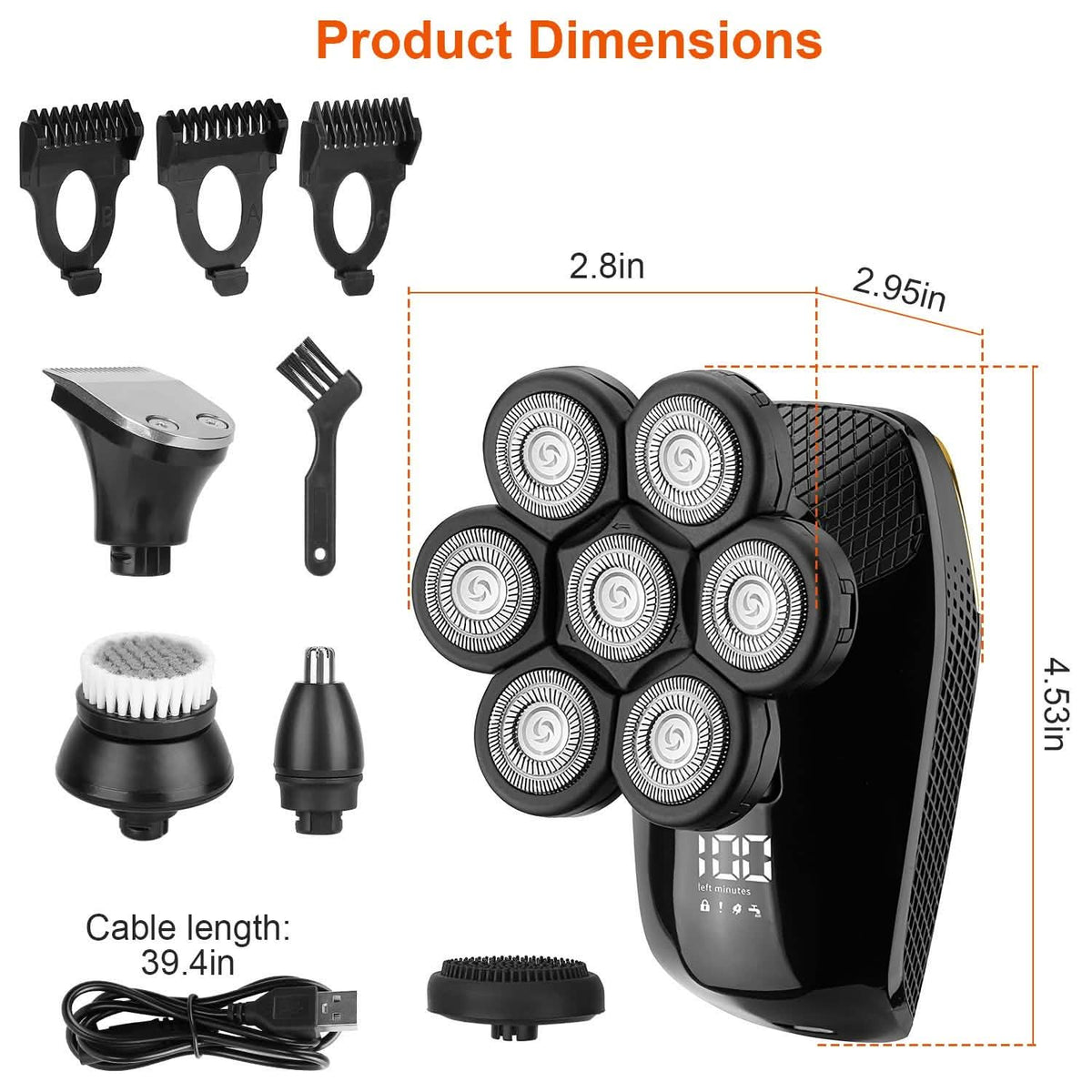 5-in-1 Rechargeable Cordless Trimmer Shaver Kit-5-in-1 Rechargeable Cordless Trimmer Shaver Kit