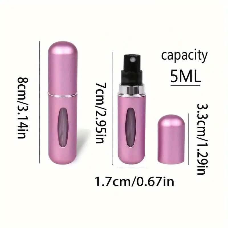5-Pack: 0.17 Oz Matte Mini Perfume Atomizers-5-Pack: 0.17 Oz Matte Mini Perfume Atomizers
